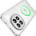 OnePlus 13 Case Clear Compatible with MagSafe, Built-in Magnetic Ring Slim Rugged Bumper Cover Shockproof (Clear)