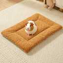 Guinea Pig Bed 3D Snow Fleece Rabbit Bed Washable Bunny Beds Hamster Bedding Mats Soft & Warm for Indoor Small Animal Bed Orange 10111 Inchh