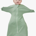 ZIGJOY Baby Transitional Swaddles for Newborns: 0.5 Tog Arms Up Sleep Sack 3-6-12 Months Soft Cotton Shark Fin 2 Way Zipper