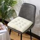 Roowest 9 Pack Seat Cushion Chair Cushions Pads with Ties Non Slip Chair Mat for Kitchen Office Dining Chairs Sofa Patio Furniture Indoor Outdoor Use, 16 x 16 Inch (Beige)