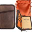 Waxed Canvas Cover for Pocket Notebooks & Journals, Personal Organizers with Zipper & Pen Holder, Water Resistant Notebook Wallet for 3.5" x 5.5" Mini Field Journal