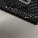 typecase Mens Wallet Card Holder: Pop Up Aluminum Case, Genuine Leather, Smart, RFID Blocking, Slim, Minimalist, Front Pocket - 9-14 Card Capacity | ID Window | Cash Slot (Carbon Fiber)