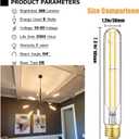 T10 Led Tubular Bulb 60 Watt E26 Incandescent Bulb 6W Dimmable Edison Led Long 3000K Soft White 600lm E26 Medium Base Lamp 7.3in,4-Pack