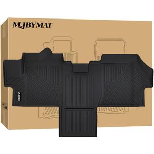 MJBYMAT Floor Mats for 2018-2024 2025 Dodge Ram Promaster 1500/2500/3500, TPE All Weather Protection Front Row Van Floor Liners Accessories,Black