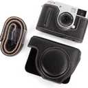 Rieibi x-half/X-HF1 Case, PU Leather Camera Case for fujifilm x half Mirrorless Camera, Protective Case with Adjustable Shoulder Strap, Beauty Cover