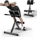 FITKS360 Roman Chair Hyperextension Bench – Adjustable Back Extension Machine for Glutes, Hamstrings & Lower Back – Foldable Multi-Purpose Workout Equipment for Home Gym