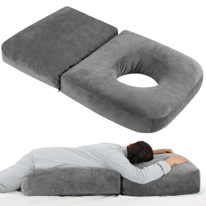 Pregnancy Pillows for Sleeping, 45.3 Inch Pregnancy Massage Pillow Full Body Pillow with Removable Cover  Support for Back, Legs, Belly, HIPS for Pregnant Women (Dark Grey)