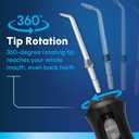 Waterpik Cordless Pearl Rechargeable Portable Water Flosser for Teeth, Gums, Braces Care and Travel, Extra Quiet, 4 Flossing Tips - ADA Accepted, WF-13 Black