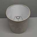 White Lamp Shade, Small Drum Lampshade 8.7" Top x 8.7" Bottom x 8.8" High (Spider), Replacement Lamp Shade Natural Linen Hand Crafted for Table Lamps Floor Lamps Chandelier Lamp, Assembly Required