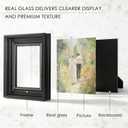 PEALSN 8x10 Picture Frame, with Real Glass Front and Black Backboard