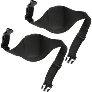 Frienda 2 Pieces Mic Belt Pack Fitness Instructor Microphone Pouch Carrier Holder Adjustable Waist Bag Neoprene Sweat Absorbent Belt for Theater, Speakers Classic Black