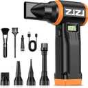 Compressed Air Duster-180000RPM Electric Air Duster with 40MM Brushless Motor, 9-Gears Adjustable Mini Air Blower with LED Light, 10000mAh Rechargeable Battery, Dust Blower for Computer, Home, Car