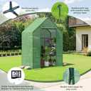 Greenhouse for Outdoors, Small Greenhouse, Walk-in Greenhouses with 3 Tiers 4 Shelves, PE Cover, Heavy Duty Plant Greenhouses for Garden and Backyard
