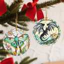 2 x Christmas Ornaments, Dragon Ornament, Christmas Tree Ornaments, Xmas Decorations, Holiday Decorations, Gifts for Dragon Lovers, Holiday Party Gifts, and Xmas Gift Ideas