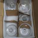 Kingrol 5 Pack Crystal Glass Dessert Bowls, 6.5 oz for Ice Cream, Fruit, Pudding, Snack, Cereal, Nuts - Premium Serving Dishes, Mini Trifle Bowl