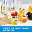 RACETOP 9 oz Clear Plastic Cups 100 packs, Disposable Plastic Party Cups Tumblers, Cocktail Cups, Perfect for Parties, Wedding and Events