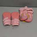 QUMY Dog Shoes for Large Dogs, Medium Dog Boots & Paw Protectors for Winter Snowy Day, Summer Hot Pavement, Water-Resistant in Rainy Weather, Outdoor Walking, Indoor Hardfloors Skid-Resistant Sole (Size 5: 2.4''x2.8''(W*L) (Pack of 4))