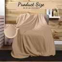 Kinlop 40 Pack Fleece Blanket Bulk 60 x 50 Inch, Khaki