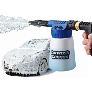 Ontel Carwash Cannon Foam Blaster Nozzle Gun for Car, Truck, Boat & More - 5 Spray Settings, Just Spray & Rinse, No Residue or Film (Packaging May Vary)