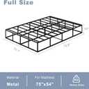 Tyndall 10 Inch Full Size Box Spring, Heavy Duty Metal Box Spring for Full Bed Mattress Foundation with Fabric Cover, Noise-Free, Non Slip, Easy Assembly