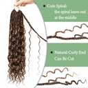 Eerya 8 Packs Boho Goddess Box Braids Crochet Hair for Black Women 16 inch Pre-looped Bohemian Crochet Box Braids With Curly Ends Synthetic Crochet Hair Extensions (16 inch, P4/30)