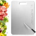 Katori Titanium Cutting Board, 100% Pure Titanium Cutting Boards for Kitchen, Double-side  Cutting Board for Vegetables, Meat, Fruits, Easy to Store and Clean (L), 15.4"L x 11"W