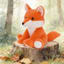 MaoGoLan 5 Pcs Woodland Animals Bulk Stuffed Woodland Toys Baby Shower Party Decorations, 8'' Grizzly Bear Deer Fox Raccoon Red Panda Forest Party Favors Gifts Mother's Day