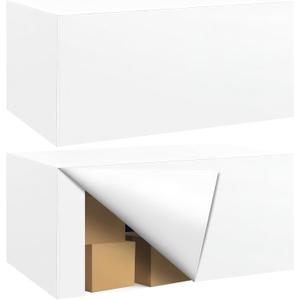 Ascoza 2 Pack Fitted Tablecloth for 6 Foot Rectangle Tables 72 x 30 Inch White Table Covers Water Resistant Polyester Table Cloth for Wedding, Parties,Display, Trade Show (White)
