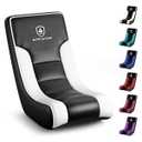 GTPLAYER Floor Rocker Gaming Chair – Adjustable Angle Limiter, Ultra Lightweight Ergonomic Floor Rocking Game Seat for Gaming and Lounging, White