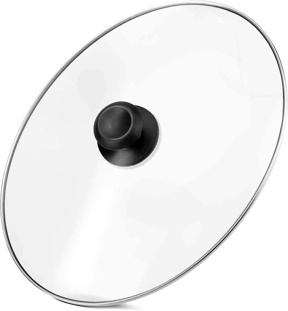 Oval Glass Crock Pot Lid 6 Quart Replacement for Hamilton Beach Slow Cooker 6 qt, Hamilton Beach Programmable Slow Cooker Replacement Parts Compatible with Hamilton Beach Crock Pot 33665G