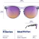 Blenders Eyewear H Series  Polarized Sunglasses  Round Cat Eye, Spring Loaded Hinge  100% UV Protection  For Women