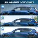 Nilight in-Channel Rain Guards Compatible with Mazda CX-5 2017-2025, Light Smoky Blue Vent Visors, Durable Window Deflectors for Fresh Air Circulation, 4PCS
