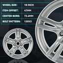New 18 Inch 18x8.5 Inch Premium Aluminum Alloy Rear Wheel Rim Fits for BMW 3 & 4 Series Activehybrid 2012 2013 2014 2015 2016 2017 2018 2019 2020, 36117845881 Direct Fit OE Stock Specs