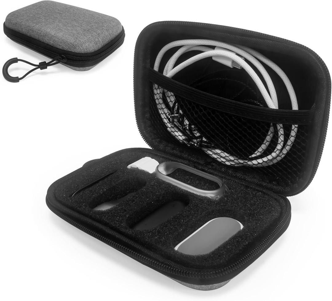 Plaud NotePin Case, Water Resistant Portable lightweight Plaud NotePin Storage Bag for all accessories with lanyard and organization foam, Grey