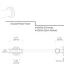 Gatco 4295A Latitude II Double Robe Hook | Wall-Mounted Bathroom Hook for Towels & Robes | Premium Metal, Satin Nickel Finish