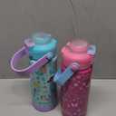 Kids Insulated Water Bottle with Pop-Open Straw & Spout 2-in-1 Lid, 18oz Leak Proof 18/8 Stainless Steel Vacuum Tumbler, BPA-Free Kids Cup For Travel School Boys Girls Toddler, Rainbow & Mermaid