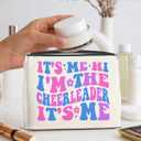 UPNEGE Cheerleader Gifts Makeup Bag Cheerleading Team Gifts for Women Cheerleader Cosmetic Bag It's Me Hi I'm the Cheerleader Zipper Makeup Pouch Gift