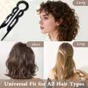 French Hair Pins,6PCS U Shape Elegant Women Prestige Hair Pins, Acrylic Hair Accessories for All Hair Types, Effortless Updos