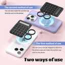 Silicone Suction Phone Grip with Metal Ring for Any Cellphone, Removable Sticky Phone Grip for Hands-Free Makeup/Selfie/Live Streaming/Vlog