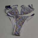 BIKINX Womens Swimsuits Thong Bikini Sets for Women Triangle Two Piece Bathing Suits Tie Back Swim Top, Size S
