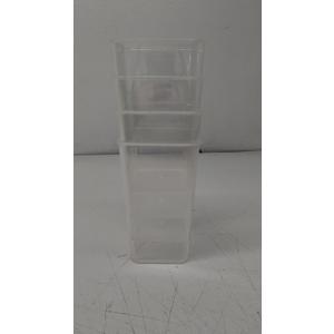 4-Piece Clear Plastic Multi-Purpose Organizer Bins, Fridge Side Door Storage Box Set for Refrigerator, Cabinet, Pantry - Storage for Small Items, Fruits, Vegetables 9x 5 inch