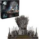 4D Build, Game of Thrones Iron Throne 3D Model Kit, GOT Collectibles & Desk Dcor, Adult Puzzles for Fantasy Book GOT Fans, 3D Puzzles for Adults & Teens, 219 Pieces, for Ages 12 & Up