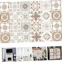 24pcs Peel and Stick Tile Stickers for Office Decor Removable Flower Stickers Kitchen Supplies Self Adhesive Wall Paste Decals