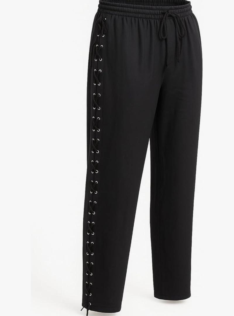 ThePirateDressing Medieval Renaissance Pirate Cosplay Costume Mens Lace-Up Pants XXL