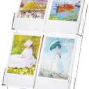 Acrylic Greeting Display 3.7'', 4 Slots Postcard Display Stand, Adjustable Sticker Stand, No Assembly Required, Photos Storage Greeting Card Holder for Business Vendor, Retail Store Shop