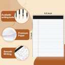 Legal Pads 8.5 X11, Narrow Ruled Notepads, 6 Pack, 50 Sheet/Pad, White Legal Pads, Tear Off Notepad, Perforated Writing Pad, Notebook Paper College Ruled, Notepads for Office Home School, Notepad