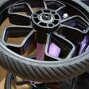 Lightweight Knee Scooter Crutch Alternative, Foldable & Adjustable Knee Scooter for Adults for Foot Surgery, Steerable Knee Walker with Detachable Basket, Includes DIY Stickers-Cream Purple