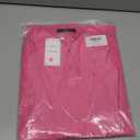 OUKODS Womens Button Down Shirt Dresses Cotton Button Up Tunics Long Sleeve Solid High Low Blouse Waist Up Dress, Rose, Medium