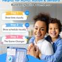5-in-1 Visual Timer and Schedule Planner for Kids with ADHD & Autism Learning Materials Bundle, Task Timer with Chore Chart Board for Kids, Sensory Products Toys for Home, School (100+ Cards)