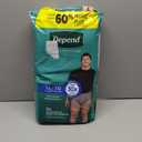 Depend Fresh Protection Adult Diapers, Incontinence Underwear for Men, Disposable, Maximum, Extra-Large, Grey, 26 Count